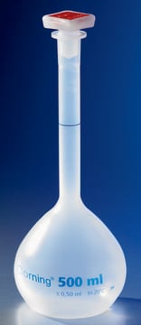 Corning&#174; reusable volumetric flask, Class B polypropylene, size 250&#160;mL, with 19/26 tapered PP stopper