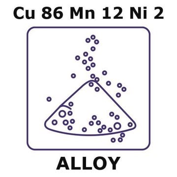 Manganin&#174; - resistance alloy, Cu86Mn12Ni2 powder, 200g, 420micron max. particle size, 180micron min. particle size