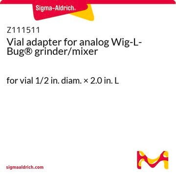 用于模拟 Wig-L-Bug&#174; 研磨器/混合器的样品瓶接头 for vial 1/2 in. diam. × 2.0 in. L