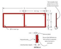 Grace Bio-Labs SecureSeal™ hybridization chambers wells, 2, well L × W × depth 34.5 mm × 21.5 mm × 0.8 mm, port diam. 1.5 mm