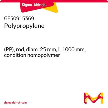 聚丙烯 (PP), rod, diam. 25&#160;mm, L 1000&#160;mm, condition homopolymer