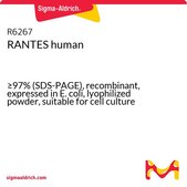 RANTES human ≥97% (SDS-PAGE), recombinant, expressed in E. coli, lyophilized powder, suitable for cell culture