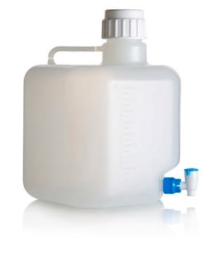 AZLON® Heavy Duty Aspirator Carboy capacity 20 L, polypropylene, with cap, with stopcock spigot, autoclavable, pack of 1 ea
