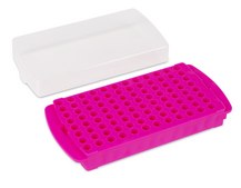 Reversible 96 well rack pink