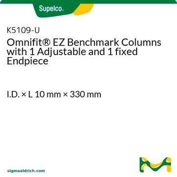 带1个可调节端和1个固定端头的Omnifit&#174; EZ Benchmark色谱柱 I.D. × L 10&#160;mm × 330&#160;mm