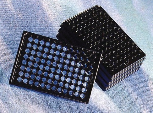Corning&#174; 96 Well Special Optics Microplate flat bottom clear, black polystyrene, Tissue Culture (TC)-treated surface, bag of 25, sterile