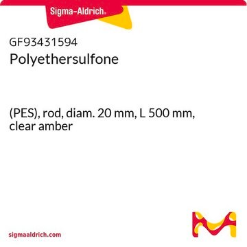 Polyethersulfone (PES), rod, diam. 20&#160;mm, L 500&#160;mm, clear amber