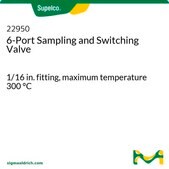 6-Port Sampling and Switching Valve 1/16 in. fitting, maximum temperature 300 °C