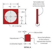 Grace Bio-Labs SecureSeal™ hybridization chambers wells, 1, well diam. × depth 20 mm × 2.6 mm, port diam. 1.5 mm