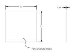 Grace Bio-Labs HybriSlip&#8482; hybridization cover L × W × thickness 22&#160;mm × 22&#160;mm × 0.25&#160;mm, pkg of 100&#160;ea