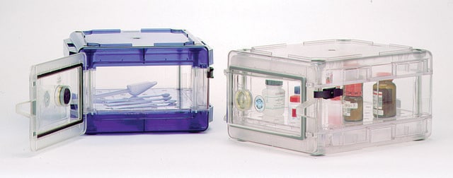 Scienceware&#174; Secador&#174; desiccator cabinet model 1.0, horizontal profile, blue end caps
