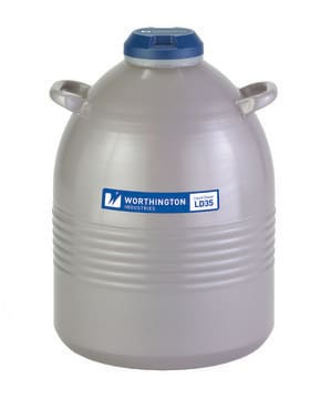 Worthington LD Series Liquid Nitrogen Dewars LD35, beaker style, capacity 35&#160;L