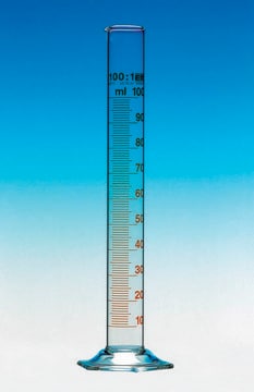 Hirschmann® measuring cylinders, Class B volume 5000 mL, accuracy: 37.5 mL, amber graduations