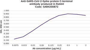 Anti-SARS-CoV-2-Spike protein C-terminal antibody produced in rabbit affinity isolated antibody, buffered aqueous solution