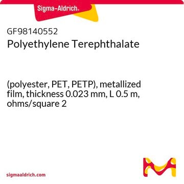 Polyethylene Terephthalate (polyester, PET, PETP), metallized film, thickness 0.023&#160;mm, L 0.5&#160;m, ohms/square 2