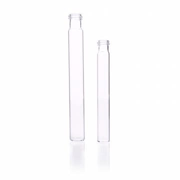 KIMBLE® disposable screw thread culture tube flat bottom borosilicate glass, tube diam. × L (16 mm) (125 mm), non-sterile