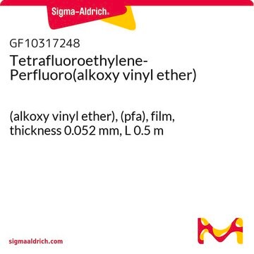 Tetrafluoroethylene-Perfluoro(alkoxy vinyl ether) (alkoxy vinyl ether), (pfa), film, thickness 0.052&#160;mm, L 0.5&#160;m