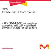 Interleukin-7 from mouse ≥97% (SDS-PAGE), recombinant, expressed in E. coli, lyophilized powder, suitable for cell culture