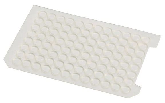 Nunc&#174; 96 DeepWell&#8482; plate well cap chemically resistant, pierceable well cap mats, natural, sterile, case of 50&#160;ea