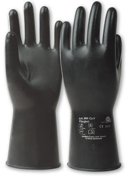Vitoject&#8482; fluorocarbon rubber gloves size L (10)