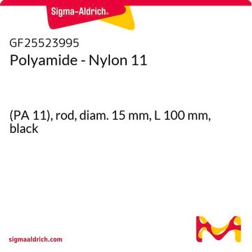 Polyamide - Nylon 11 (PA 11), rod, diam. 15&#160;mm, L 100&#160;mm, black