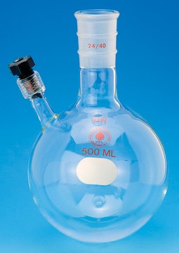 Ace round-bottom flask with threaded side-arm capacity 100&#160;mL