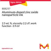 Aluminum-doped zinc oxide nanoparticle ink 2.5 wt. %, viscosity 2.2 cP, work function -3.9 eV
