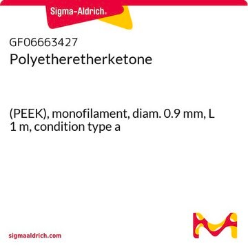 Polyetheretherketone (PEEK), monofilament, diam. 0.9&#160;mm, L 1&#160;m, condition type a