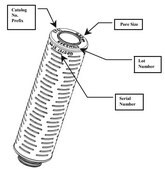 Durapore&#174; 0.1 &#181;m, Cartridge pore size 0.1&#160;&#956;m, cartridge nominal length 10&#160;in. (25&#160;cm), Code&nbsp;7 (2-226; O-rings w/locking-tabs)