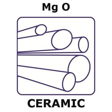 Magnesium oxide rod, 6.35&#160;mm diameter, length 275 mm, stabilized with 3% yttria