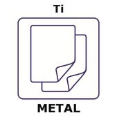 钛 foil, thickness 0.025&#160;mm, size 25 × 25&#160;mm, high purity 99.99+%