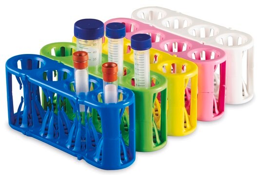 Adapt-a-Rack&#174; Flexible Multi-Tube Rack for tubes, 5 &#8209; 50&#160;mL, Combo Blue/Yellow, pk of 2