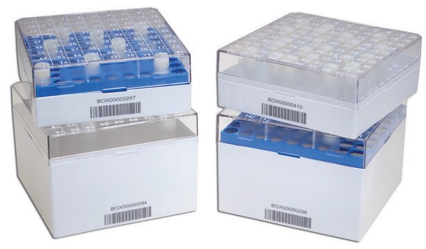 PolarSafe&#8482; CryoBox for 2D Cryovials 100 place, for tubes, 2&#160;mL