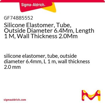 Silicone Elastomer, Tube, Outside Diameter 6.4Mm, Length 1 M, Wall Thickness 2.0Mm silicone elastomer, tube, outside diameter 6.4mm, L 1&#160;m, wall thickness 2.0&#160;mm