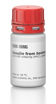 胰岛素 来源于牛胰腺 &#8805;25&#160;USP units/mg (HPLC), powder