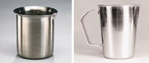 Griffin-type SS beaker capacity 250 mL, without handle