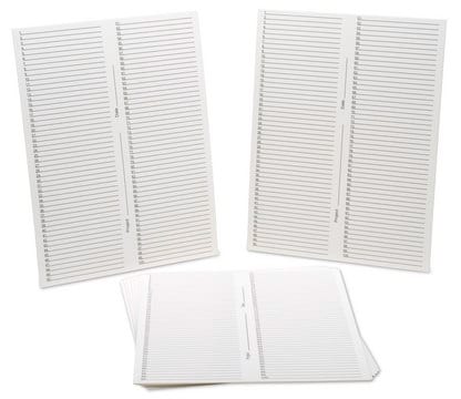 100 Place Slide Box Inventory Card cardboard