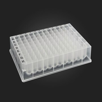 MTC&#8482; Bio OptiWell&#8482; Deep Well Plate 96 square wells, U-bottom wells, capacity 1.6&#160;mL, sterile, case of 50&#160;ea (10 bags of 5ea)