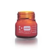 Duran® Laboratory Bottle Wide-Neck Amber amber bottle, protect, without cap, GLS 80 (without ring), capacity 250 mL