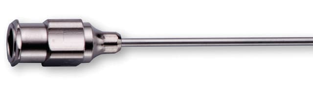 Laboratory pipetting needle with 90° blunt ends gauge 22, L 1 1/2&#160;in., nickel plated hub