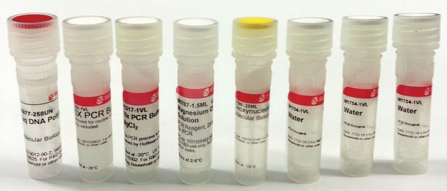 PCR Core kit with Taq DNA polymerase PCR components in separate tubes to allow for optimization