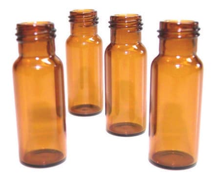 Certified screw thread vials, amber, 9 mm thread, 12 x 32 mm volume 2&#160;mL, amber glass vial (with graduated marking spot), pkg of 100&#160;ea