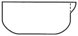 Platinum dish, with reinforced rim capacity 100 mL