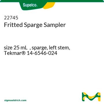 带筛板的喷射取样器 size 25&#160;mL , sparge, left stem, Tekmar&#174; 14-6546-024
