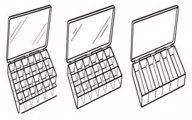 Utility box sections 36, L × W × H 10 in. × 7 in. × 1 13/16 in.