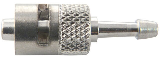 1-way tubing connector MLL to hose end for 1/16 in. to 3/32 in. I.D. tubing (316SS)