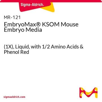 EmbryoMax&#174; KSOM小鼠胚胎培养基 (1X), Liquid, with 1/2 Amino Acids &amp; Phenol Red