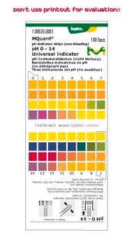 pH-indicator strips pH 0 - 14 Universal indicator non-bleeding, pH range 0-14, graduations and accuracy accuracy: 1&#160;pH unit, for use with MQuant&#174; StripScan App