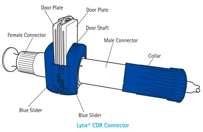 Lynx CDR母式1/2英寸软管倒钩可重新连接连接器Multiple, sterile