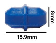 SP Bel-Art® Spinbar® magnetic stir bar octagonal blue PTFE-coated, L × diam. 0.625 in. (15.9 mm) × 0.3125 in. (8 mm)